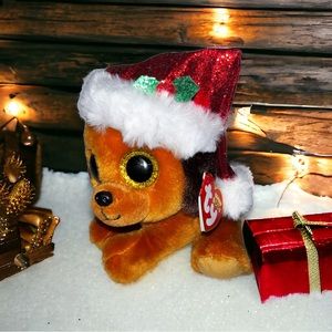Ty Beanie Boos HOWLIDAYS the Christmas Dog Plush Stuffed Animal 6” NWT